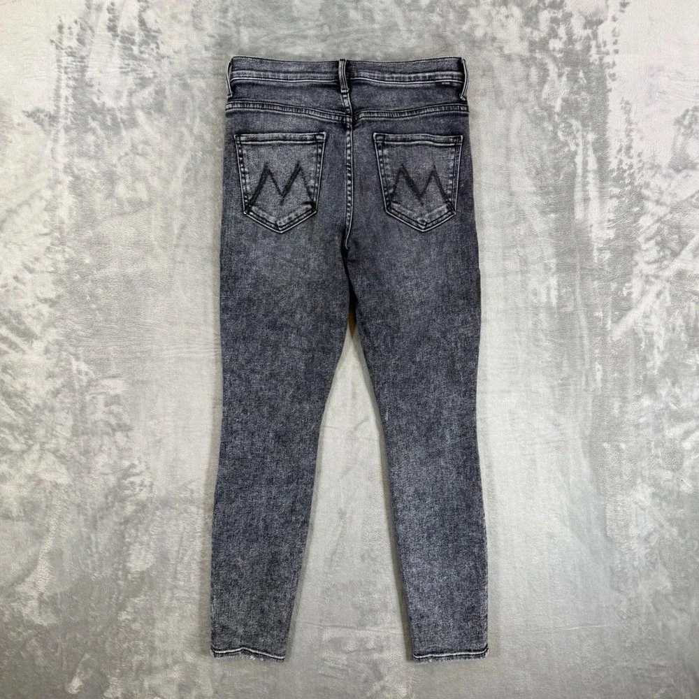 MOTHER The Stunner Skinny Jeans Women's Size 28 Gray Train Stops Denim‎